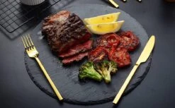 Cadeau 30-delige Gouden Zilverwerk Set Bestekset, Velaze 18/10 Roestvrijstalen Gebruiksvoorwerpen Service Voor 6 Personen Inclusief Dinerlepel, Diner Vork, Diner Mes, Dessertvork En Theelepel, Spiegel Gepolijst Ontwerp -Huishoudelijk Serviesgoed 1200x742