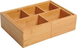 Verstelbare Lade Organizer - Voor Bestek/Keuken/Bureau/Make-Up/Accessoires – Uitschuifbare Lade Inzet Verdeler - Opbergbak Doos - Verstelbaar In 5 Of 7 Compartimenten - Duurzaam Bamboe Hout -Huishoudelijk Serviesgoed 1200x754 1