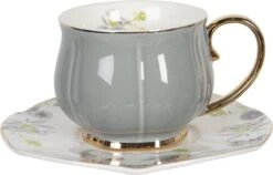 Clayre & Eef Kop En Schotel Set Van 6 250 Ml Meerkleurig Porselein Rond Bloemen Servies Cadeau Voor Haar Cappuccino -Huishoudelijk Serviesgoed 1200x770 2