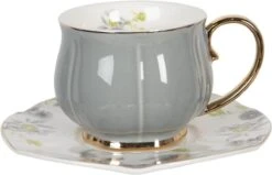 Clayre & Eef Kop En Schotel Set Van 6 250 Ml Meerkleurig Porselein Rond Bloemen Servies Cadeau Voor Haar Cappuccino -Huishoudelijk Serviesgoed 1200x772 3