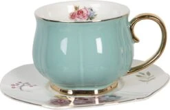 Clayre & Eef Kop En Schotel Set Van 6 250 Ml Meerkleurig Porselein Rond Bloemen Servies Cadeau Voor Haar Cappuccino -Huishoudelijk Serviesgoed 1200x776 2