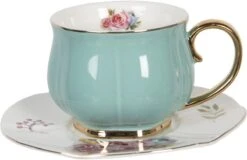 Clayre & Eef Kop En Schotel Set Van 6 250 Ml Meerkleurig Porselein Rond Bloemen Servies Cadeau Voor Haar Cappuccino -Huishoudelijk Serviesgoed 1200x779 2