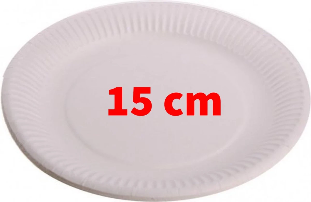 Merkloos 100x Kartonnen Bordjes Wit 15 Cm - Wegwerp Borden - Feest/verjaardag/BBQ Borden 1 Merkloos 100x Kartonnen Bordjes Wit 15 Cm - Wegwerp Borden - Feest/verjaardag/BBQ Borden