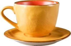 Vivi Oggi - Koffiekopjes Set Van 6 - Ø 9cm - Cappuccino - Kop En Schotel - 150 Ml - Italië -Huishoudelijk Serviesgoed 1200x784 1