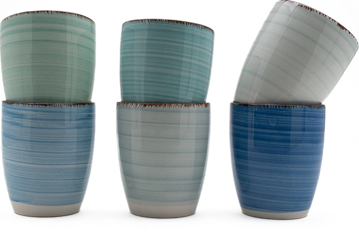 Koffiekopjes - Set Van 6 - 160ML - Allen Unieke Kleur - Koffiemok - Espresso Mok - Ocean Blue 5 Koffiekopjes - Set Van 6 - 160ML - Allen Unieke Kleur - Koffiemok - Espresso Mok - Ocean Blue - Afbeelding 5