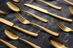 Bestekset - Bestek Goud Gehamerd -24 Delig-Zwitsers Kwaliteit-Complete Set-100% Roestvrijstaal-Gehamerd Gold 24k-Goud 24K -Huishoudelijk Serviesgoed 1200x799 17