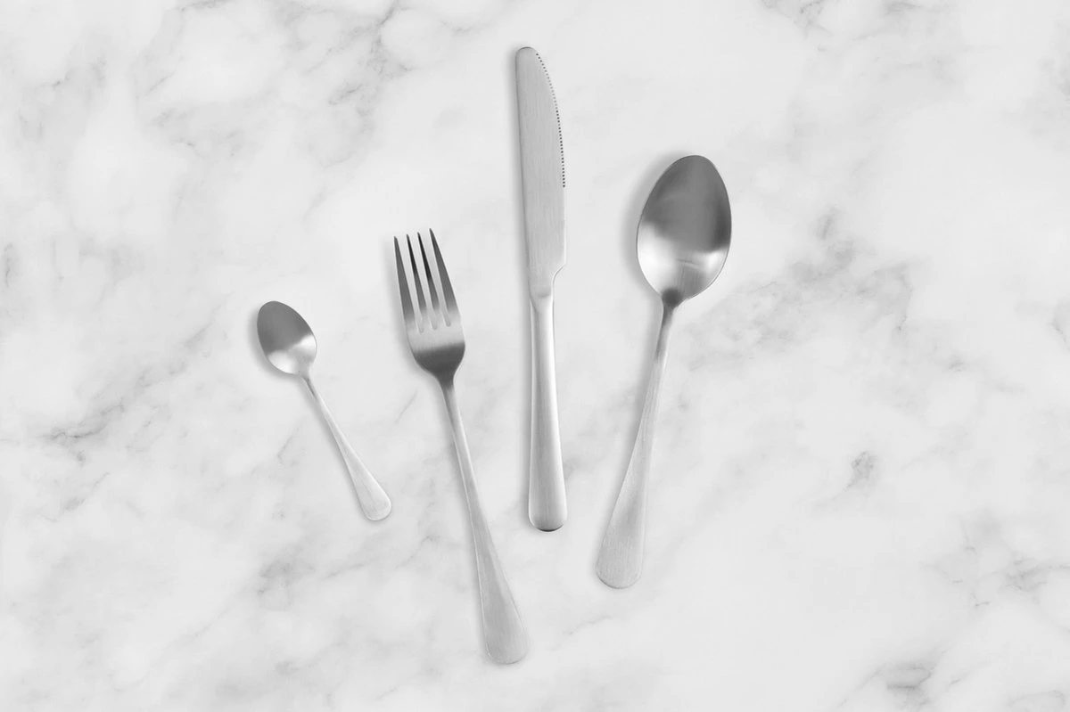 Magani - Zilveren Bestekset - Roestvrij Staal - 70-delig - Voor Acht Personen - PVD Coating 3 Magani - Zilveren Bestekset - Roestvrij Staal - 70-delig - Voor Acht Personen - PVD Coating - Afbeelding 3