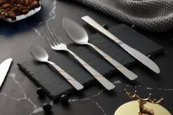 Swiss Pro+ Bestekset In Koffer-72 Delig-12 Persoons-Zwitsers Kwaliteit-Complete Set-100% Roestvrijstaal-Modern Gold 15 Swiss Pro+ Bestekset In Koffer-72 Delig-12 Persoons-Zwitsers Kwaliteit-Complete Set-100% Roestvrijstaal-Modern Gold -Huishoudelijk Serviesgoed 1200x799 57