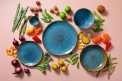 Palmer Bord Diep Lotus 21 Cm Zwart Turquoise Stoneware 2 Stuk(s) -Huishoudelijk Serviesgoed 1200x800 152