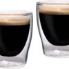 Feelino Bloomino Dubbelwandige Espresso-glazen, Set Van 2 80 Ml Thermoglazen Met Zweefeffect In Geschenkdoos, 2 X 80 Ml