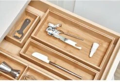 IDesign Bamboe Bakjes Voor Lade Stapelbaar D (15,5 X 30,5 X 5 Cm) - 45 - Stapelbaar & Decoratief -Huishoudelijk Serviesgoed 1200x820