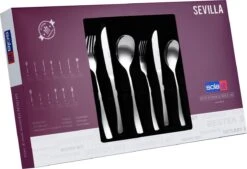 Sola Bestekset Sevilla - Economy - 8 Persoons - 70 Delig - Zilver Chroomstaal 18/0 - RVS 5 Sola Bestekset Sevilla - Economy - 8 Persoons - 70 Delig - Zilver Chroomstaal 18/0 - RVS -Huishoudelijk Serviesgoed 1200x821