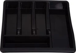 Bestekbak/keuken Organizer - 5-vaks - Zwart - 39 X 39 X 6 Cm