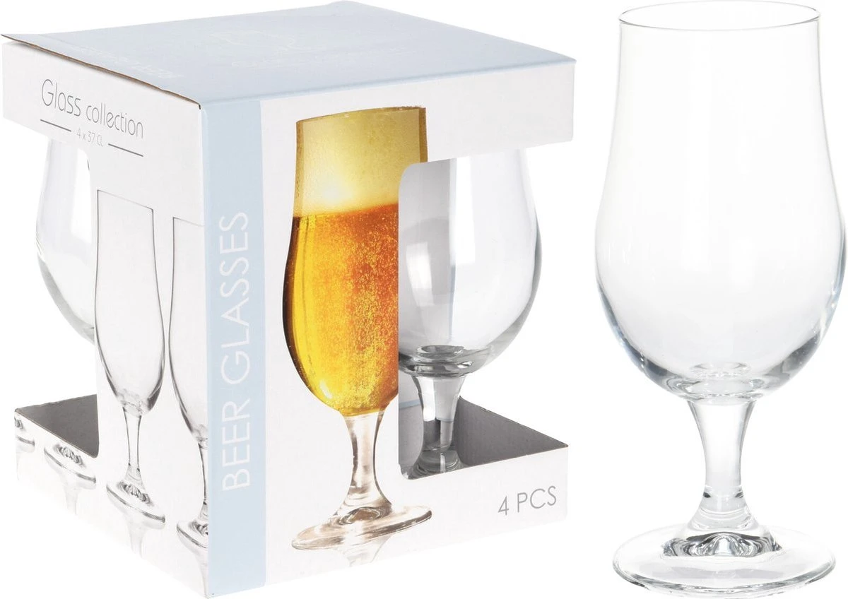 Merkloos Bierglas - 37cl - Set 4 Stuks 1 Merkloos Bierglas - 37cl - Set 4 Stuks