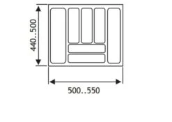 Culinorm Bestekbak - Besteklade - 55 Cm Breed X 50 Cm Diep - Grijs -Huishoudelijk Serviesgoed 1200x850 1