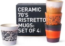HKliving Ristretto 70`s Style Ceramic - Set Van 4 -Huishoudelijk Serviesgoed 1200x861 1