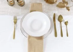 LeRijn® Serviesset Deventer 12 Persoons - 36 Delig - Licht Crème Wit Met Gouden Rand En Motief - Dinerborden - Soepborden - Dessertborden - Borden Servies - Bordenset -Huishoudelijk Serviesgoed 1200x864 3