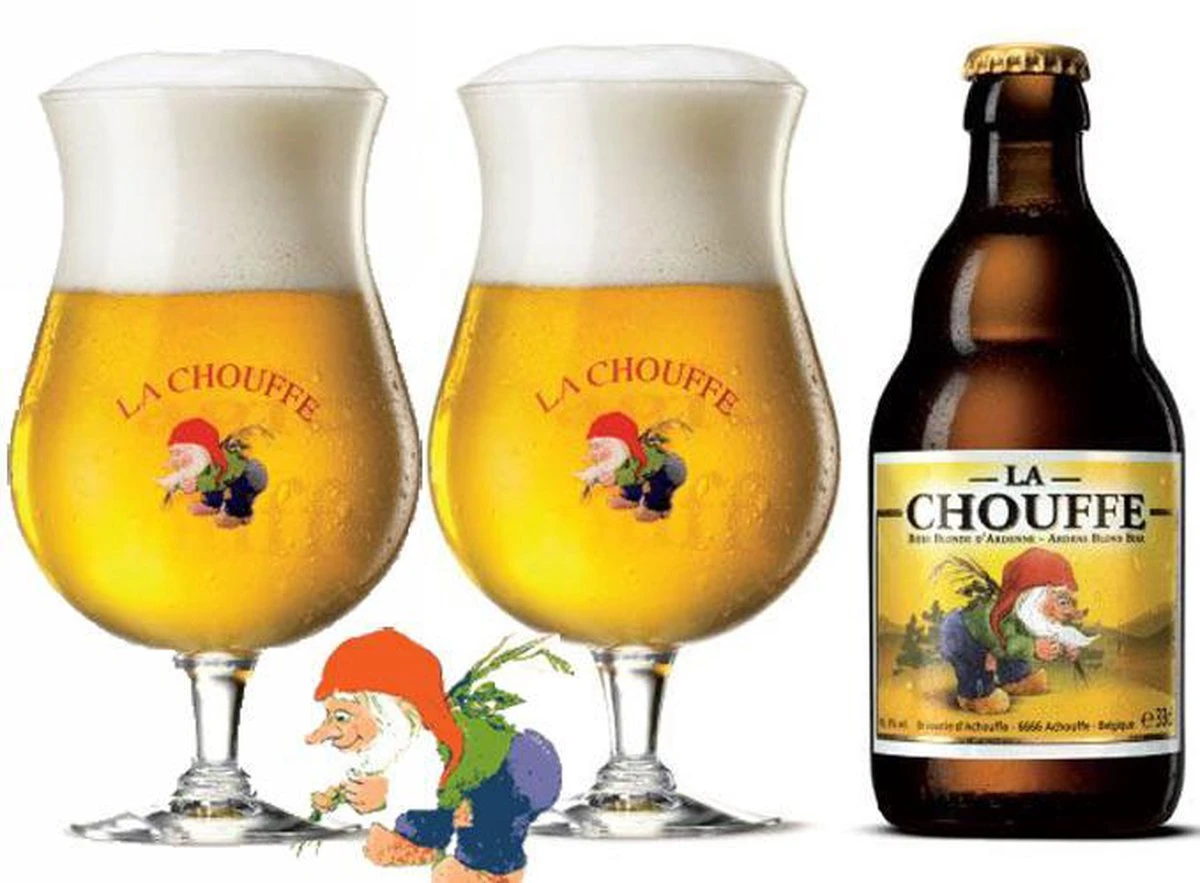La Chouffe Bierglazen 2 Stuks 33cl. 3 La Chouffe Bierglazen 2 Stuks 33cl. - Afbeelding 3