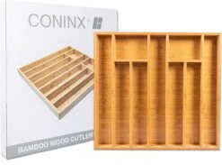 Grote Bestekbak Bamboe 51x47cm | Besteklade Van Coninx | Bestekhouder | Opbergbak | Duurzaam | Voor Laden Van 47cm Diep -Huishoudelijk Serviesgoed 1200x890