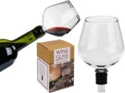 MikaMax Wijnfles Glas XXL - Groot Wijnglas - Past Standaard Kurk Op - 750ml -Huishoudelijk Serviesgoed 1200x896 2