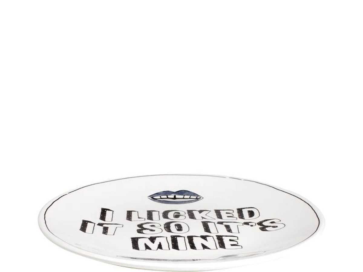 Blond Amsterdam - X Noir - Bord - I Licked - Ø 22 Cm 2 Blond Amsterdam - X Noir - Bord - I Licked - Ø 22 Cm - Afbeelding 2