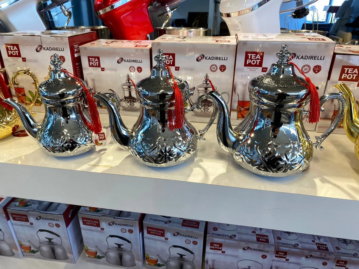 MONOO Theepot Maghreb RVS - 1.6 Liter - Turkse & Marokkaanse Theepotten 2 MONOO Theepot Maghreb RVS - 1.6 Liter - Turkse & Marokkaanse Theepotten - Afbeelding 2