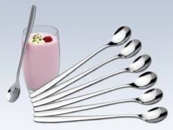 Dessertlepels - Cocktaillepels - IJslepels - Latte Macchiato Lepels - Yoghurtlepels - Set Van 6 Stuks -RVS (18/0) -19 Cm -Huishoudelijk Serviesgoed 1200x900 3