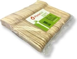 Pomebio Houten Wegwerp Bestek - Vork - 100 Stuks - FSC Hout - 165mm - Wegwerp Vork - Houten Vork - FSC-Gecertificeerde Houten Vork - Duurzaam Vork - Wegwerp Bestek -Huishoudelijk Serviesgoed 1200x920