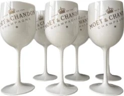 Moët & Chandon Ice - 6 Stuks Champagne Glazen (Wit) - Acryl