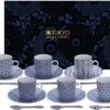Tokyo Design Studio Nippon Blue Espresso Serviesset - 6 Personen - 18 Stuks - Porselein