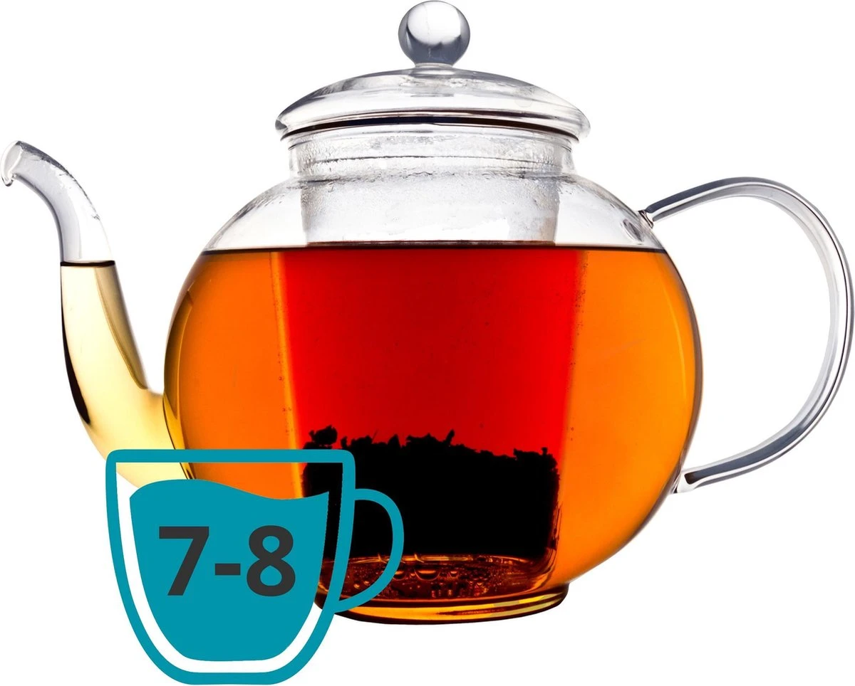 Bredemeijer - Theepot Verona 1,5L Enkelwandig Glas 3 Bredemeijer - Theepot Verona 1,5L Enkelwandig Glas - Afbeelding 3