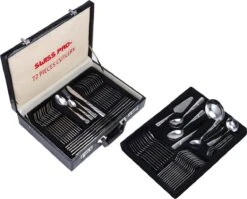 Swiss Pro+ Bestekset In Koffer-72 Delig-12 Persoons-Zwitsers Kwaliteit-Complete Set-100% Roestvrijstaal-Modern Gold 14 Swiss Pro+ Bestekset In Koffer-72 Delig-12 Persoons-Zwitsers Kwaliteit-Complete Set-100% Roestvrijstaal-Modern Gold -Huishoudelijk Serviesgoed 1200x967 1