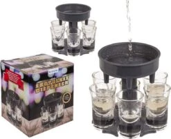 Out Of The Blue Shotglas Dispenser - Bartools - Met 6 Shotglazen - Kado -Huishoudelijk Serviesgoed 1200x975 1