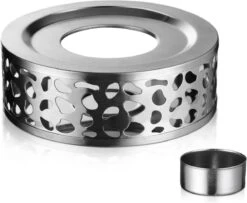 Monzana Theepot Glas - Met Theepotverwarmer – Voor 1,5 Liter RVS Zeef -Huishoudelijk Serviesgoed 1200x984 5