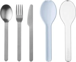 Mepal – Bestekset 3-delig Ellipse – Bestaat Uit Een Mes, Vork En Lepel – Nordic Blue – RVS Bestekset -Huishoudelijk Serviesgoed 1200x987