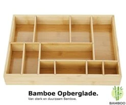 Merkloos Decopatent® Bestekbak - Lade Organizer - Besteklade - Bamboe - Hout - Bestek Bak Organizer Houder Voor Keukenla - Bestekcassette -Huishoudelijk Serviesgoed 1200x994 5