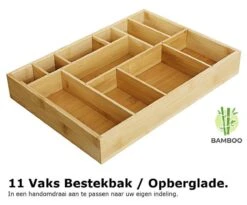 Merkloos Decopatent® Bestekbak - Lade Organizer - Besteklade - Bamboe - Hout - Bestek Bak Organizer Houder Voor Keukenla - Bestekcassette -Huishoudelijk Serviesgoed 1200x994 6