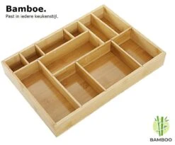 Merkloos Decopatent® Bestekbak - Lade Organizer - Besteklade - Bamboe - Hout - Bestek Bak Organizer Houder Voor Keukenla - Bestekcassette -Huishoudelijk Serviesgoed 1200x994 7