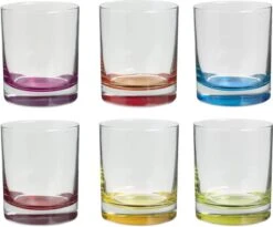 Set Van 12x Stuks Tumbler Glazen Colori 300 Ml Van Glas - Drinkglazen - Waterglazen