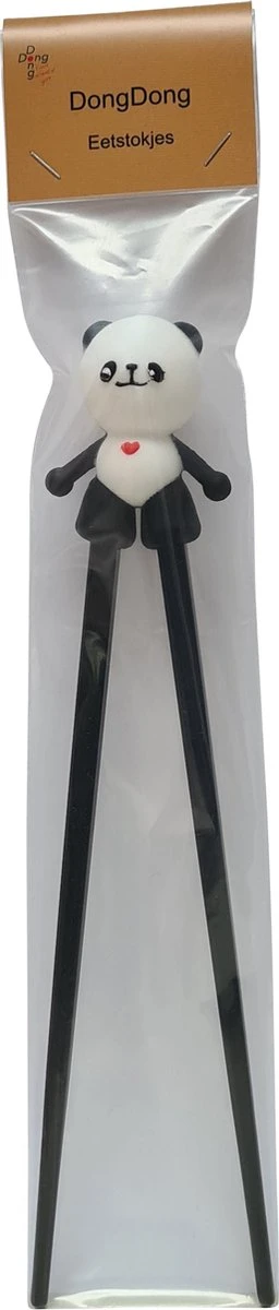 DongDong - Eetstokjes Voor Kinderen - Pandabeer Motief - 22.5 Cm - Zwart Wit 4 DongDong - Eetstokjes Voor Kinderen - Pandabeer Motief - 22.5 Cm - Zwart Wit - Afbeelding 4