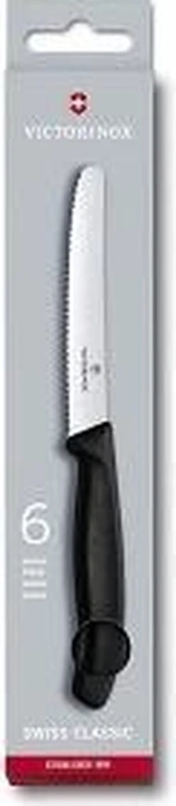 Victorinox Tafelmes 6 Stuks Zwart Krom Heft -Huishoudelijk Serviesgoed 262x1200