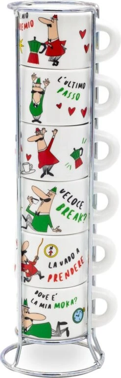 Bialetti Impilabili Italia Espresso Kopjes In Rek 6 Stuks -Huishoudelijk Serviesgoed 385x1200 1