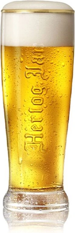 Hertog Jan - Bierglas Fluitje Embossed 250ml - 6 Stuks -Huishoudelijk Serviesgoed 388x1200