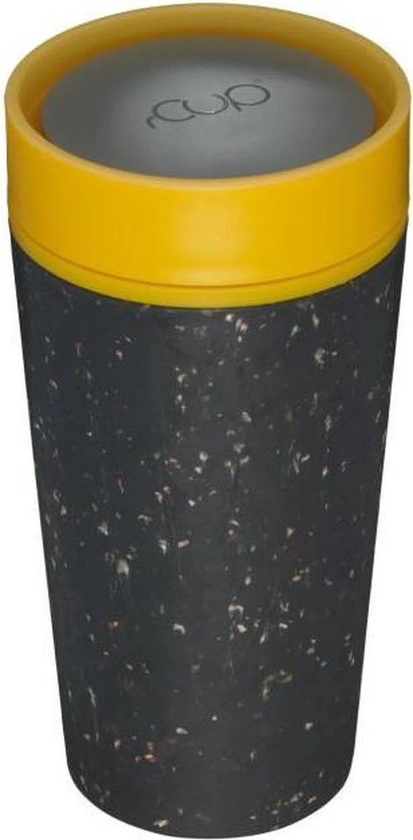 Circular&Co. Herbruikbare To Go Koffiebeker (rCUP) Zwart/geel 12oz/340ml 14 Circular&Co. Herbruikbare To Go Koffiebeker (rCUP) Zwart/geel 12oz/340ml - Afbeelding 14