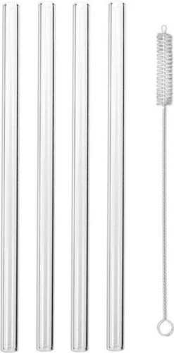 Alpina Set Van 4x Gin Tonic Cocktailglazen Met 4x Herbruikbare Glazen Rietjes - 730 Ml - Cocktails Drinken - Cocktails -Huishoudelijk Serviesgoed 592x1200