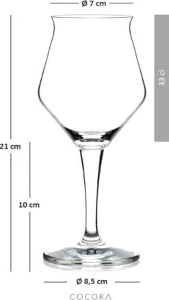 Cocora Speciaal Bierglazen - 30cl - 6 Stuks - Bovengister - Sommelier - Bierglas Op Voet - Hoogwaardig Kristalglas -Huishoudelijk Serviesgoed 676x1200 1