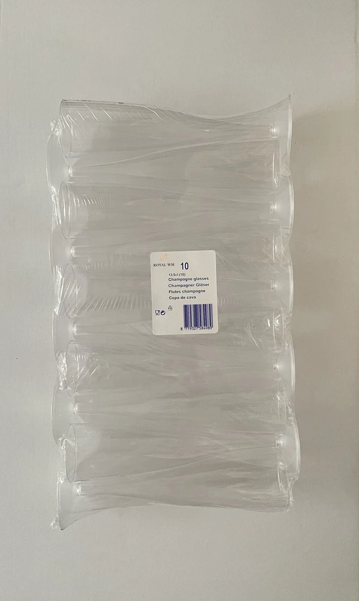 Champagneglazen - 30 Stuk(s) - 135ml - Chique - Plastic - Glazen - Transparant - Kunststof - Kerst Servies 6 Champagneglazen - 30 Stuk(s) - 135ml - Chique - Plastic - Glazen - Transparant - Kunststof - Kerst Servies - Afbeelding 6