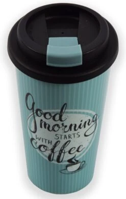 Travel Mug - 450 Ml - Koffiebeker To Go - Mok Koffie Of Thee - Reisbeker, Koffiebeker - Coffee To Go Beker - CRUISING TRAVEL MUG - To-Go Beker GOODMORNING Kleine Formaat -Huishoudelijk Serviesgoed 758x1200 1