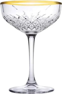 Pasabahce Champagnecoupe Timeless 27 Cl - Transparant Goud 4 Stuk(s)