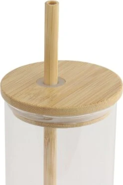 Orange85 Drinkglazen - Met Bamboo Deksel En Rietje - 2 Stuks - 400 Ml - Waterglazen -Huishoudelijk Serviesgoed 797x1200 1